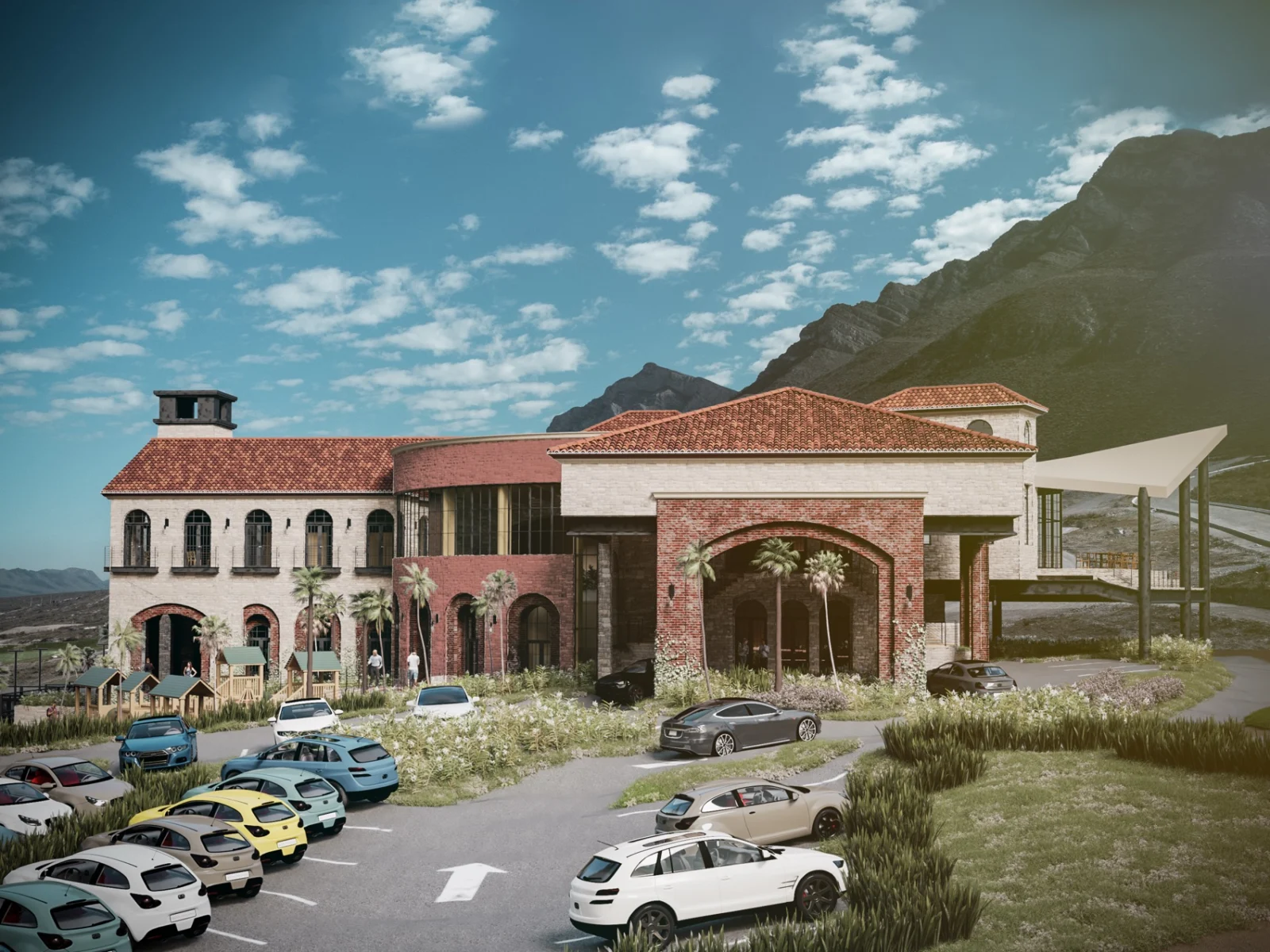 Fachada de la casa club